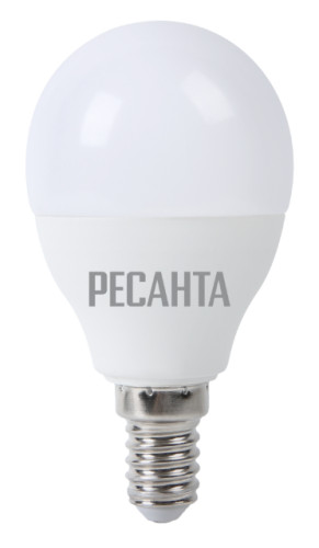 Лампа светодиодная РЕСАНТА LL-R-G45-7W-230-4K-E14